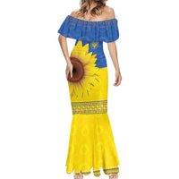 Ukraine National Flag Day Mermaid Dress 23 August with Sunflower
