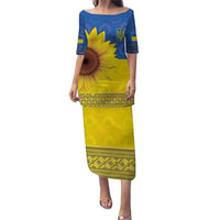 Ukraine National Flag Day Puletasi 23 August with Sunflower