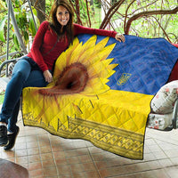 Ukraine National Flag Day Quilt 23 August with Sunflower