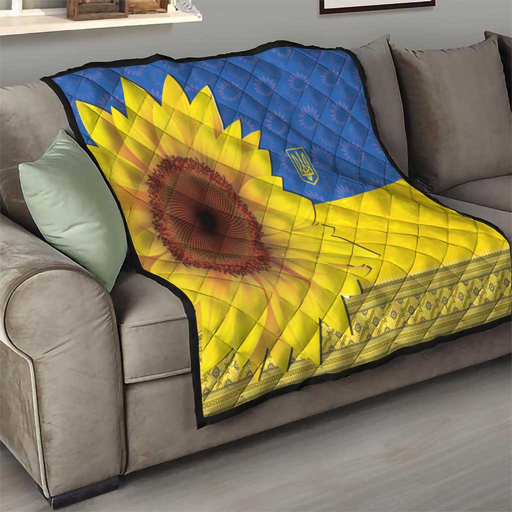 Ukraine National Flag Day Quilt 23 August with Sunflower