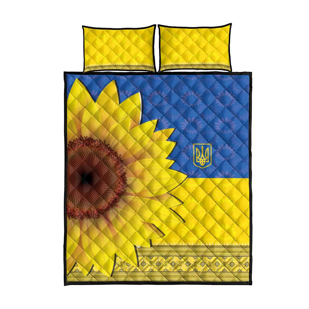 Ukraine National Flag Day Quilt Bed Set 23 August with Sunflower