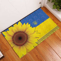 Ukraine National Flag Day Rubber Doormat 23 August with Sunflower