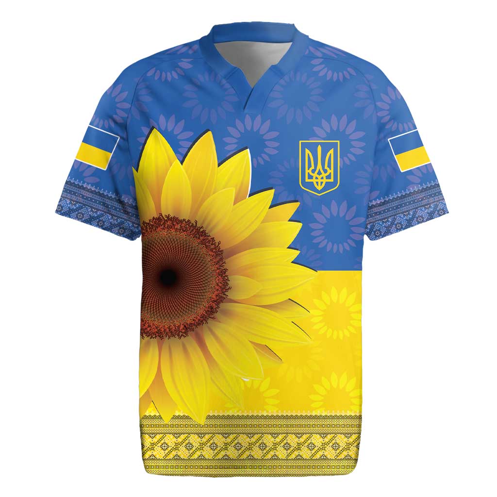 Ukraine National Flag Day Rugby Jersey 23 August with Sunflower