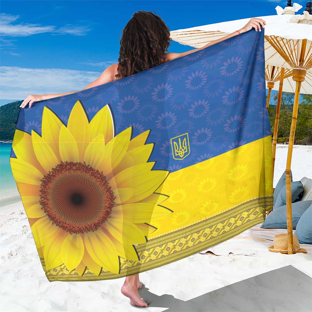 Ukraine National Flag Day Sarong 23 August with Sunflower
