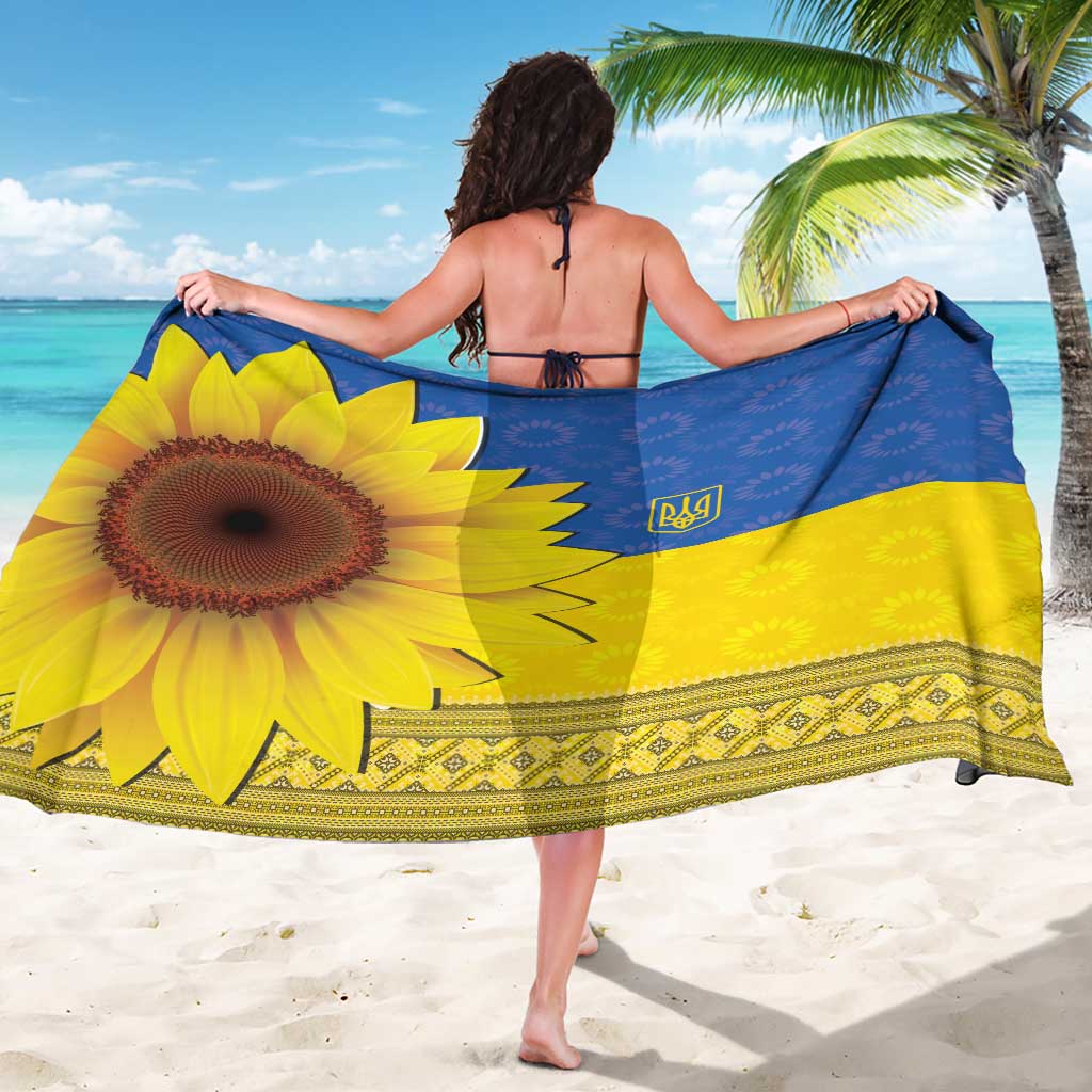 Ukraine National Flag Day Sarong 23 August with Sunflower
