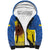 Ukraine National Flag Day Sherpa Hoodie 23 August with Sunflower