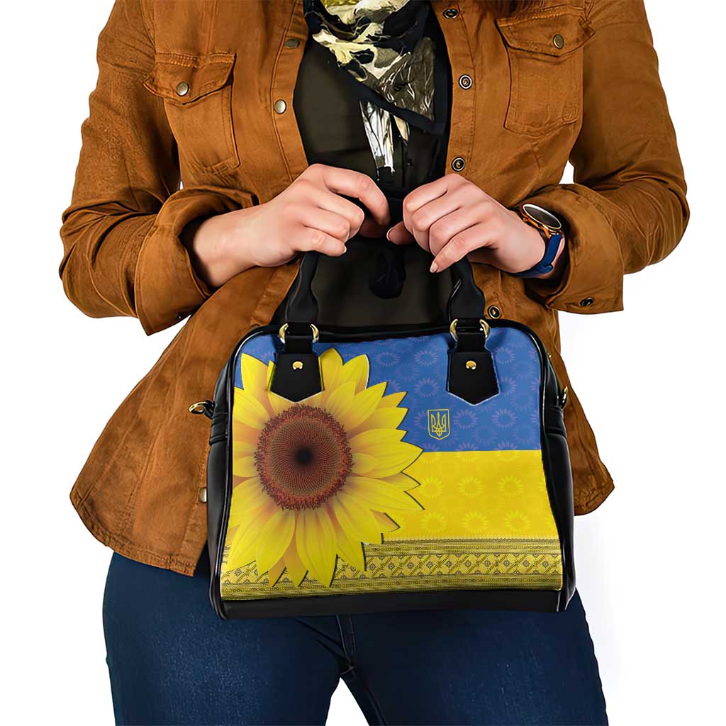 Ukraine National Flag Day Shoulder Handbag 23 August with Sunflower