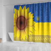 Ukraine National Flag Day Shower Curtain 23 August with Sunflower