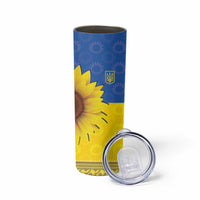 Ukraine National Flag Day Skinny Tumbler 23 August with Sunflower