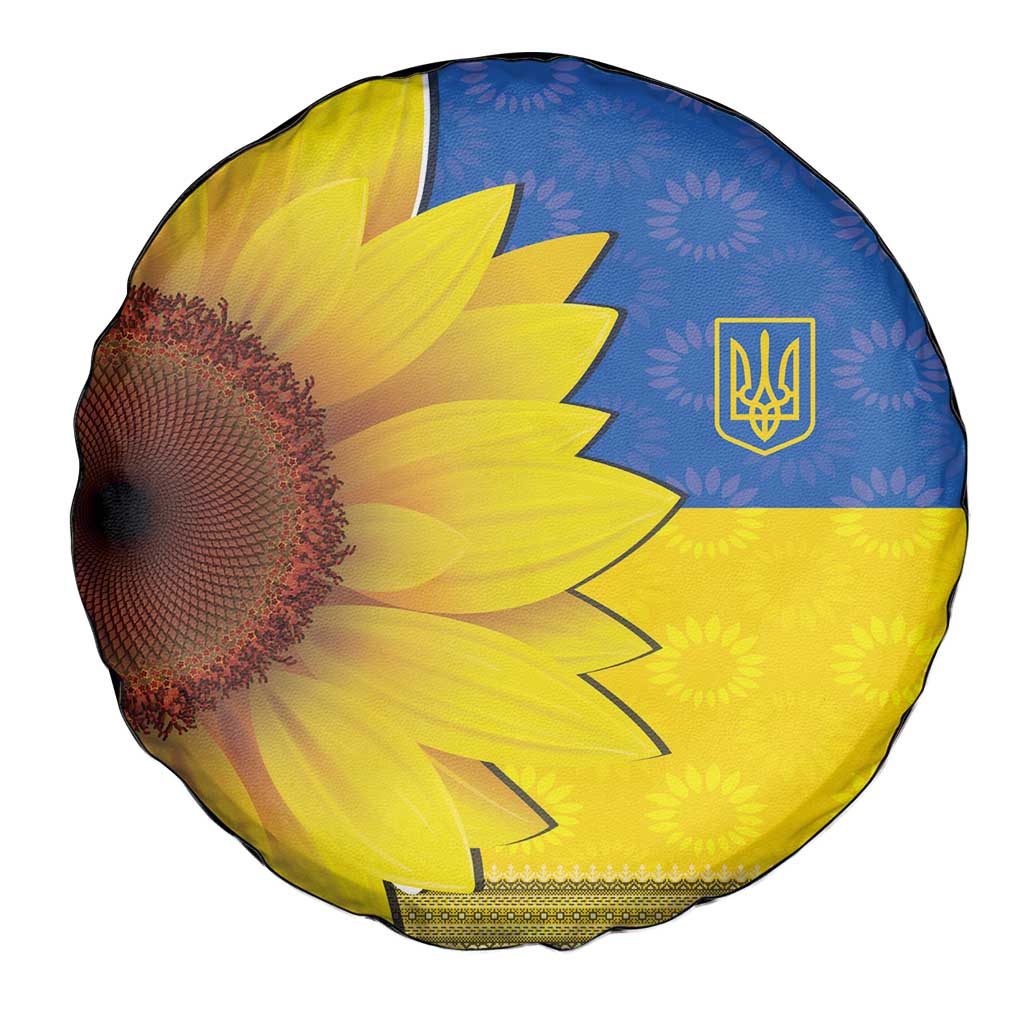 Ukraine National Flag Day Spare Tire Cover 23 August with Sunflower
