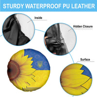 Ukraine National Flag Day Spare Tire Cover 23 August with Sunflower