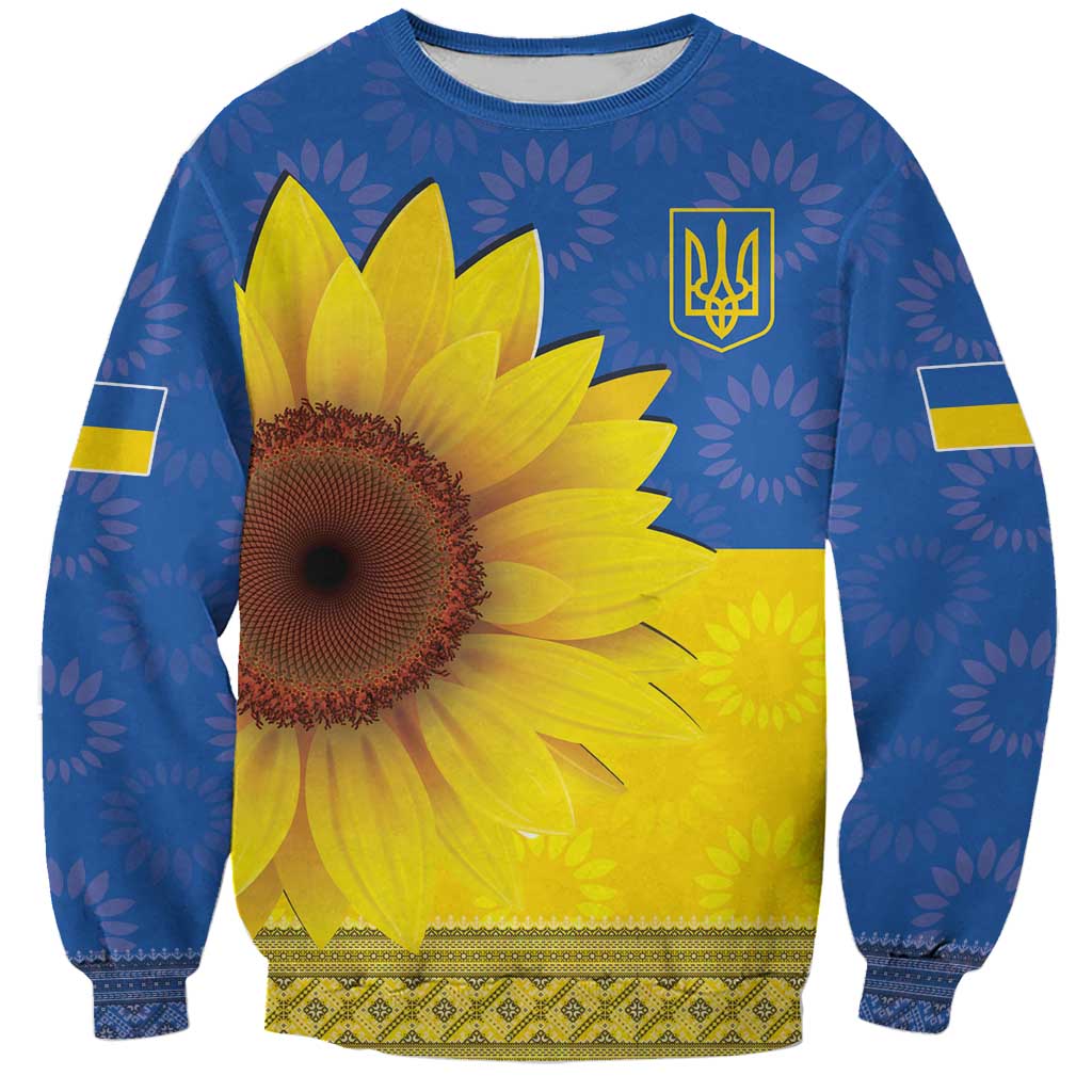 Ukraine National Flag Day Sweatshirt 23 August with Sunflower