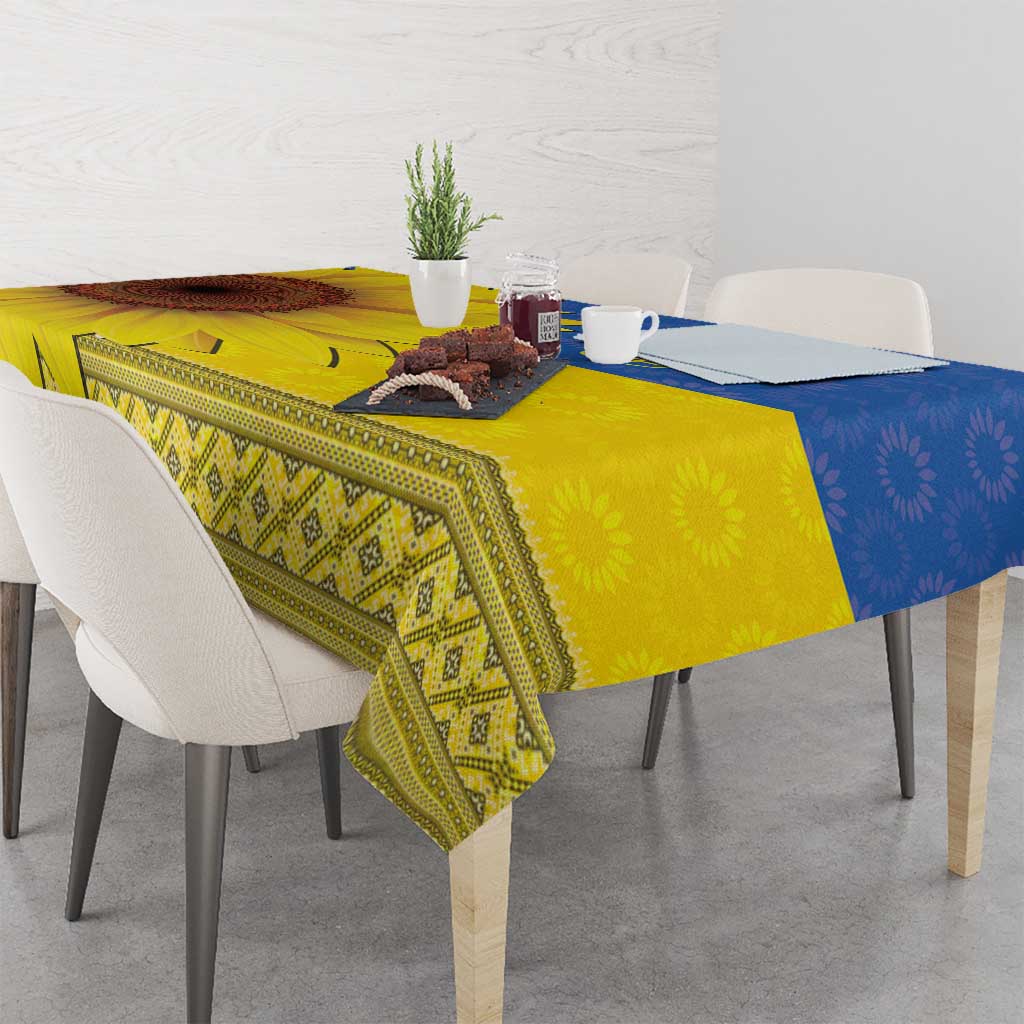 Ukraine National Flag Day Tablecloth 23 August with Sunflower