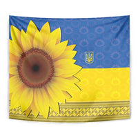 Ukraine National Flag Day Tapestry 23 August with Sunflower