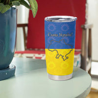 Ukraine National Flag Day Tumbler Cup 23 August with Sunflower
