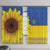Ukraine National Flag Day Window Curtain 23 August with Sunflower