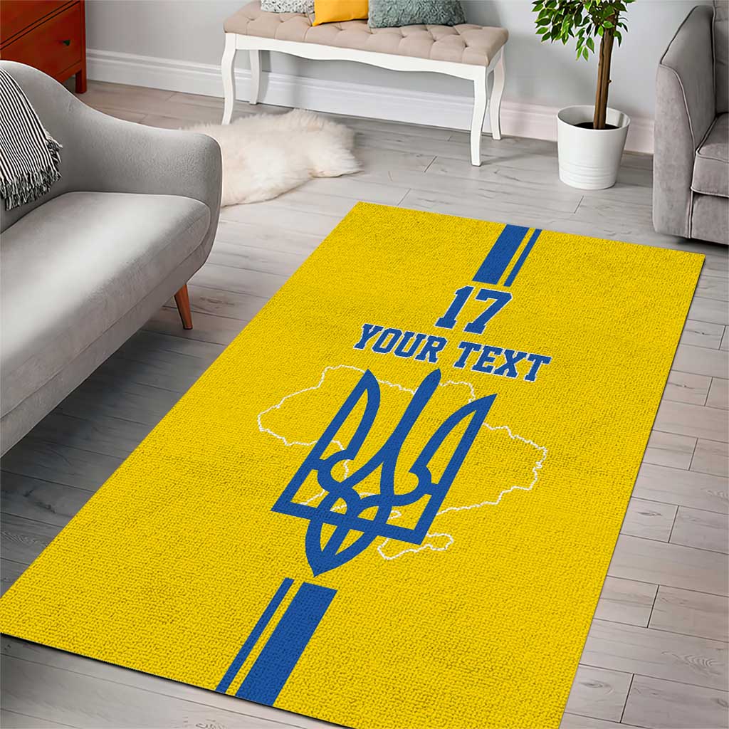 Custom Ukraine Football Area Rug Yellow Style