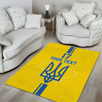 Custom Ukraine Football Area Rug Yellow Style
