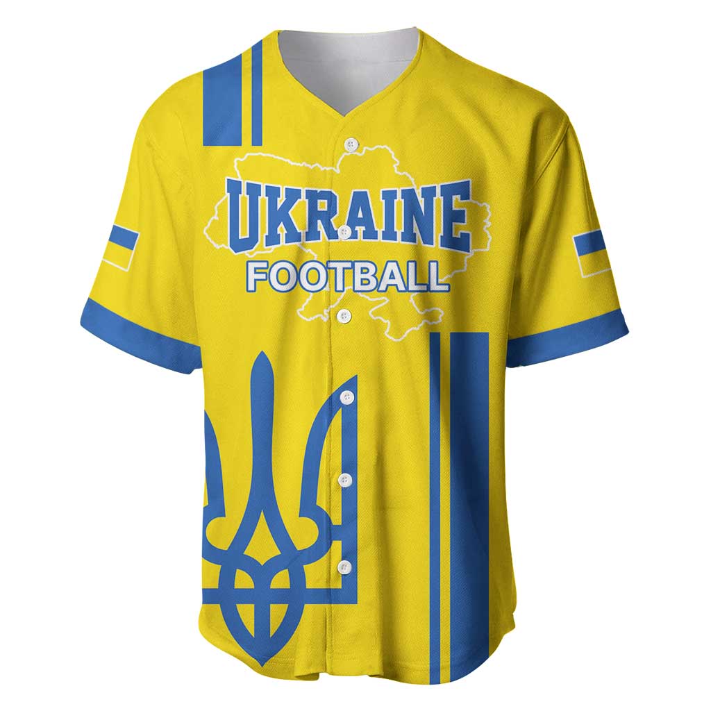 Custom Ukraine Football Baseball Jersey Yellow Style