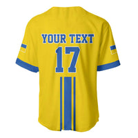 Custom Ukraine Football Baseball Jersey Yellow Style