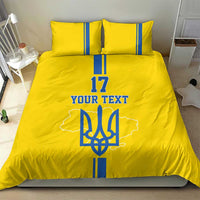 Custom Ukraine Football Bedding Set Yellow Style