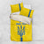 Custom Ukraine Football Bedding Set Yellow Style