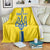 Custom Ukraine Football Blanket Yellow Style