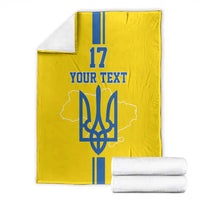 Custom Ukraine Football Blanket Yellow Style