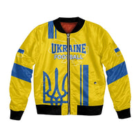Custom Ukraine Football Bomber Jacket Yellow Style