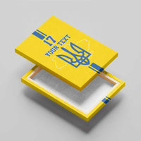 Custom Ukraine Football Canvas Wall Art Yellow Style