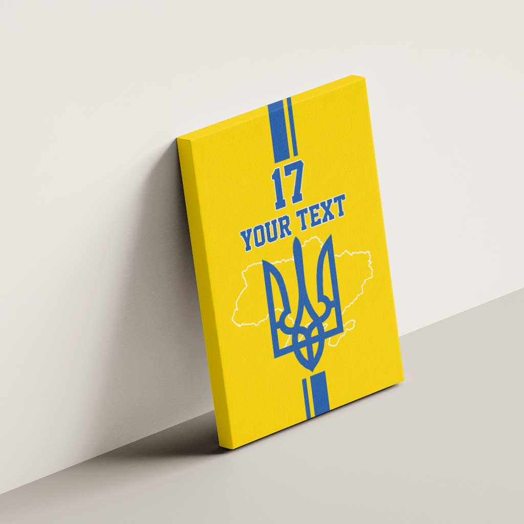 Custom Ukraine Football Canvas Wall Art Yellow Style