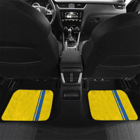 Custom Ukraine Football Car Mats Yellow Style