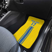 Custom Ukraine Football Car Mats Yellow Style