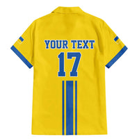 Custom Ukraine Football Family Matching Mermaid Dress and Hawaiian Shirt Yellow Style