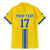 Custom Ukraine Football Family Matching Mermaid Dress and Hawaiian Shirt Yellow Style