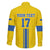 Custom Ukraine Football Family Matching Mermaid Dress and Hawaiian Shirt Yellow Style