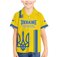 Custom Ukraine Football Family Matching Mermaid Dress and Hawaiian Shirt Yellow Style