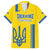 Custom Ukraine Football Family Matching Puletasi and Hawaiian Shirt Yellow Style