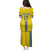 Custom Ukraine Football Family Matching Puletasi and Hawaiian Shirt Yellow Style