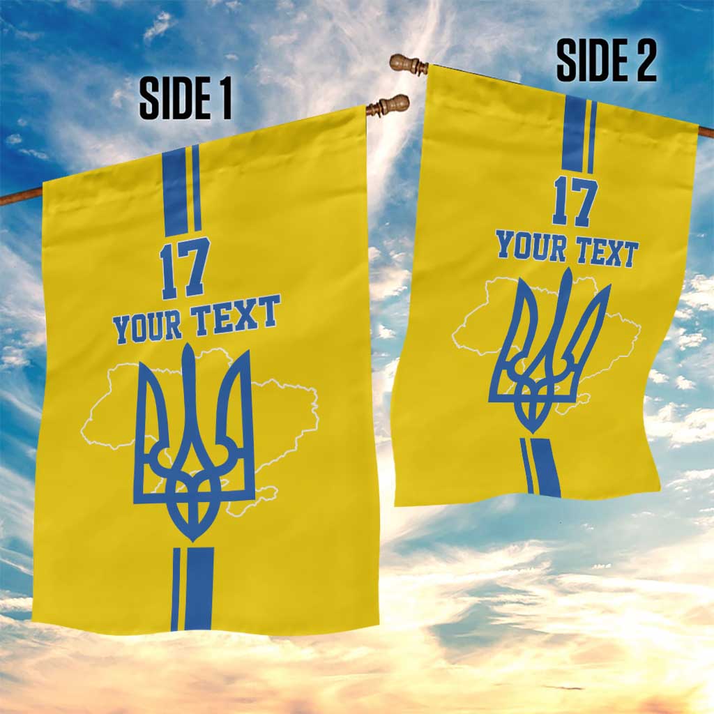 Custom Ukraine Football Garden Flag Yellow Style