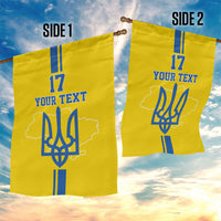 Custom Ukraine Football Garden Flag Yellow Style