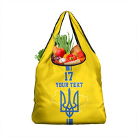 Custom Ukraine Football Grocery Bag Yellow Style