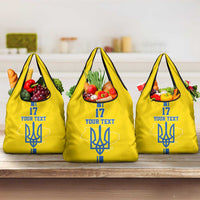 Custom Ukraine Football Grocery Bag Yellow Style