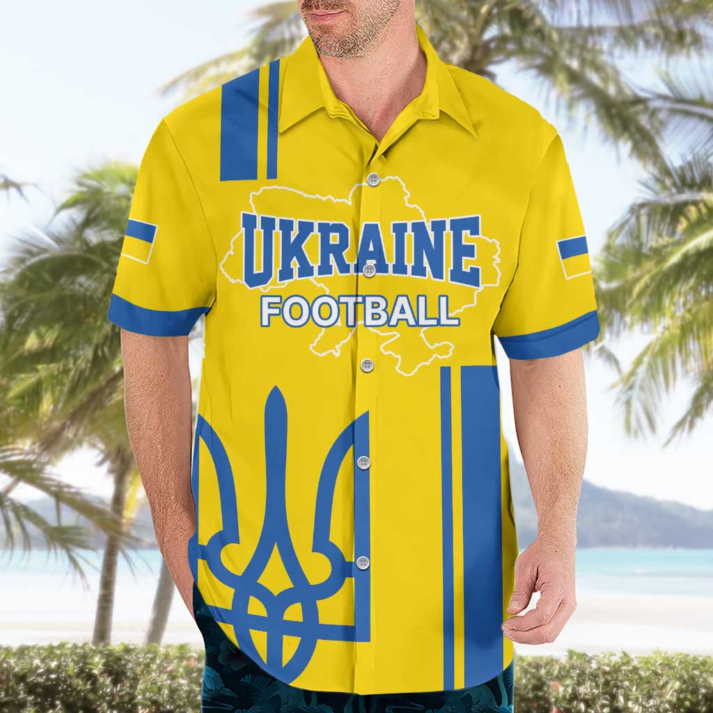 Custom Ukraine Football Hawaiian Shirt Yellow Style