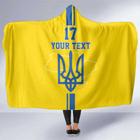 Custom Ukraine Football Hooded Blanket Yellow Style