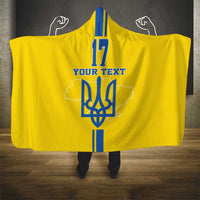 Custom Ukraine Football Hooded Blanket Yellow Style