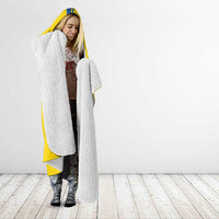 Custom Ukraine Football Hooded Blanket Yellow Style