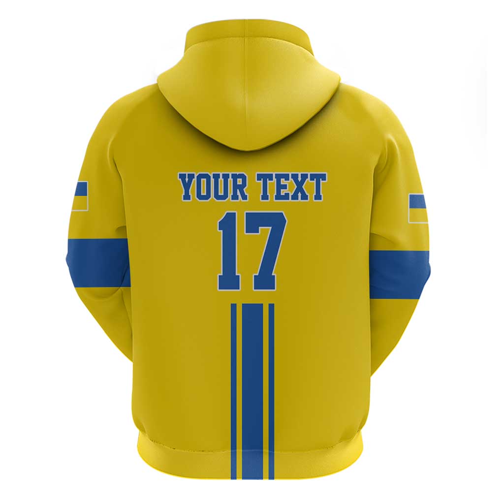 Custom Ukraine Football Hoodie Yellow Style