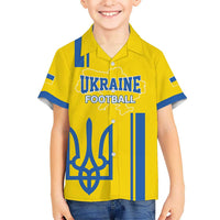 Custom Ukraine Football Kid Hawaiian Shirt Yellow Style