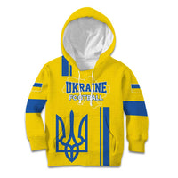Custom Ukraine Football Kid Hoodie Yellow Style